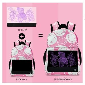 Toddler Teddy Bear 3D Glow Backpack